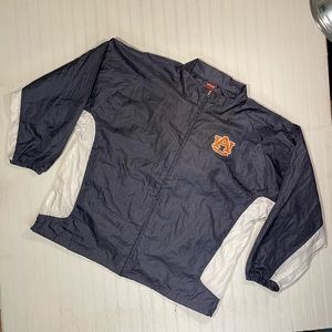 Genuine Stuff navy/white Auburn logo stadium/field packable, windbreaker poly XL